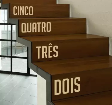 Vinil decorativo números para escadas - TenStickers