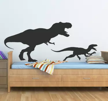 Sticker mural silhouettes dinosaurs - TenStickers