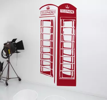 sticker cabine téléphonique Londres - TenStickers