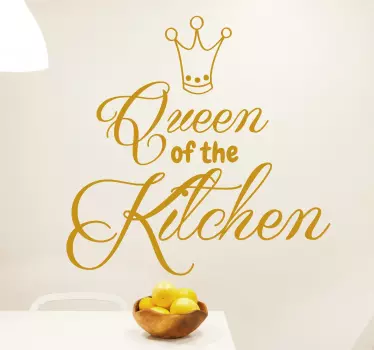 Queen of the Kitchen Wall Sticker - TenStickers