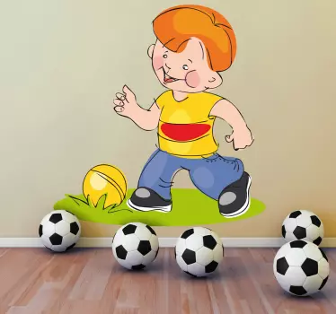 Küçük futbolcu çocuklar çıkartması - TenStickers