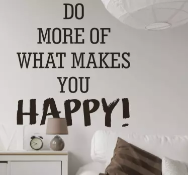 What Makes You Happy Wall Sticker - TenStickers