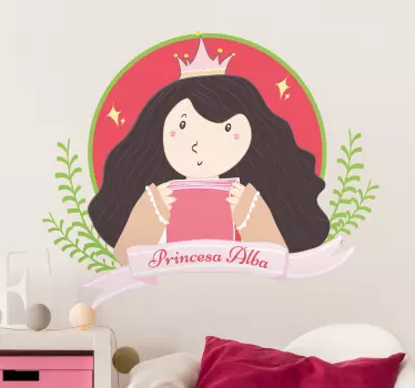 Personalized princess fairy tale sticker - TenStickers