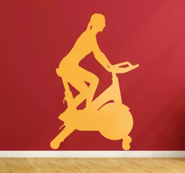 Sticker femme vélo sport - TenStickers
