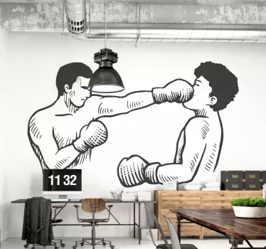 Boxing Punch Wall Sticker - TenStickers