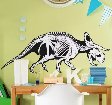 Triceratops Skeleton Wall Sticker - TenStickers