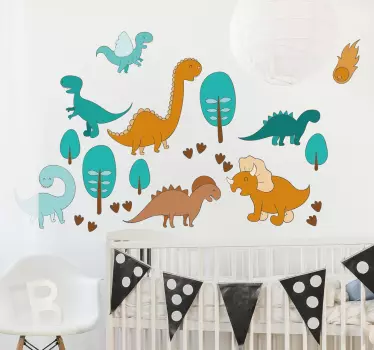 Dinosaur Park Wall Sticker - TenStickers