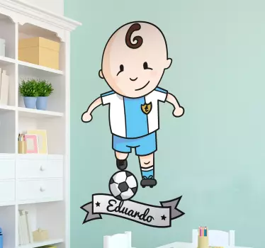 儿童个性足球运动员墙贴 - TenStickers