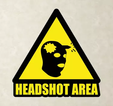 Headshot Area Muursticker - TenStickers