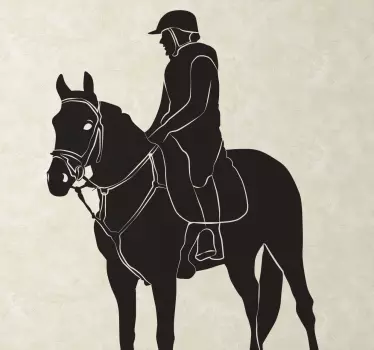 Horse and Jockey Wall Sticker - TenStickers