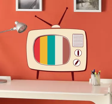 Retro TV Decorative Wall Sticker - TenStickers