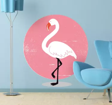 Cool Flamingo Wall Sticker - TenStickers