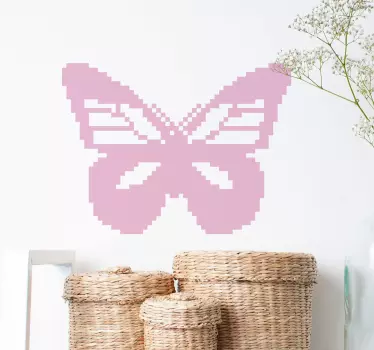Pixel Butterfly Wall Sticker - TenStickers