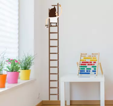 Adesivo infantil medidor pintor escada - TenStickers