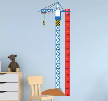 Crane Height Chart Wall Sticker - TenStickers