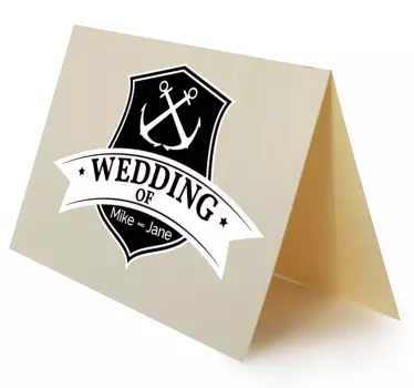 Customisable Sailor Wedding Sticker - TenStickers