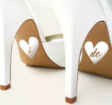 Hochzeitsaufkleber für die Schuhe i do - TenStickers