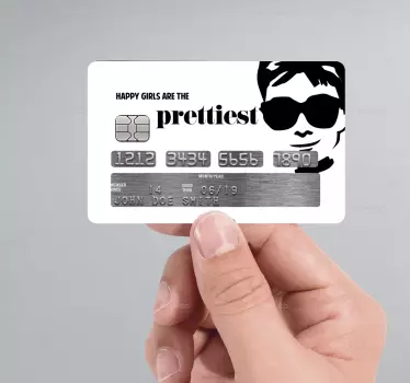 Audrey Hepburn Creditcard sticker - TenStickers