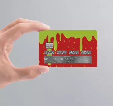 Kreditkartenaufkleber Erdbeere - TenStickers
