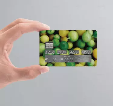 Sticker carte de crédit Citrons - TenStickers