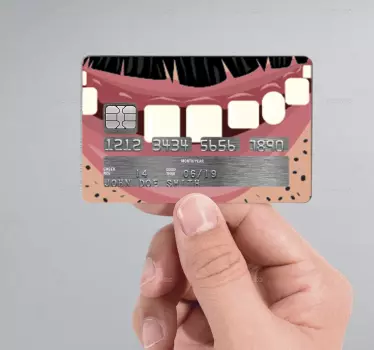 Vinil cartão de crédito dentes homem - TenStickers