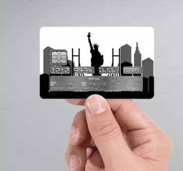 New York Skyline Credit Card Sticker - TenStickers