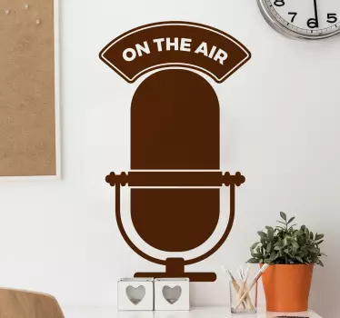 On the air radio vintage wall decal - TenStickers