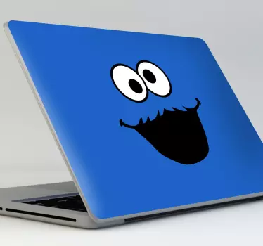 Cookie Monster Laptop Sticker - TenStickers