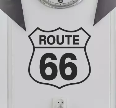 Route 66 Muursticker - TenStickers