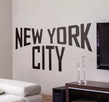 New York City Text Wall Sticker - TenStickers