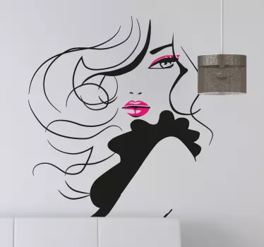 Sticker dessin femme glamour - TenStickers