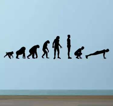 Evolutionary Burpee Wall Sticker - TenStickers