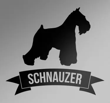 αυτοκόλλητο τοίχου σιλουέτα schnauzer - TenStickers