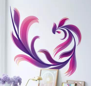 Abstract Floral Wall Sticker - TenStickers