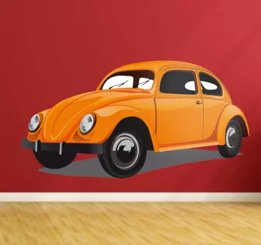 Sticker Vintage Volkswagen Beetle - TenStickers