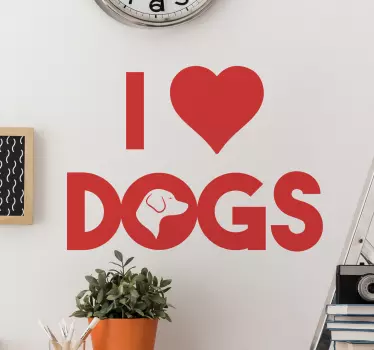 Köpekleri severim duvar sticker - TenStickers