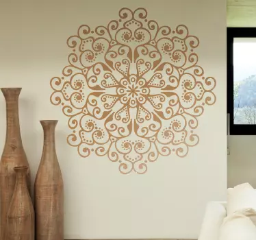 Floral Mandala Decorative Wall Mural - TenStickers