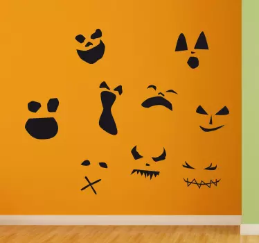Halloween Scary Face Stickers - TenStickers