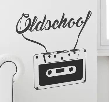 Naklejka ścienna Oldschool kaseta - TenStickers