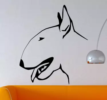 sticker profil bull terrier - TenStickers