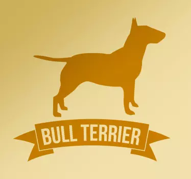 sticker texte bull terrier - TenStickers
