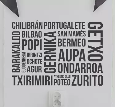 Vinilos Euskadi palabras Vizkaia - TenVinilo