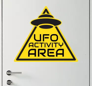 Aufkleber Warnsignal UFO - TenStickers
