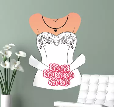 sticker robe de mariée - TenStickers