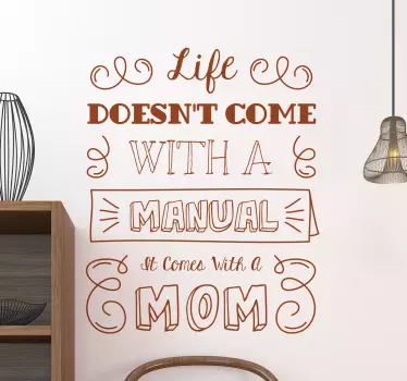 Life Doesn't Come With A Manual Wall Sticker - TenStickers