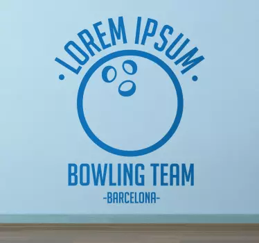 Bowling Club Wall Sticker - TenStickers