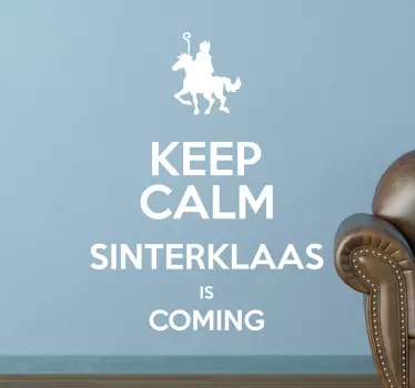 Muursticker Keep Calm Sint - TenStickers