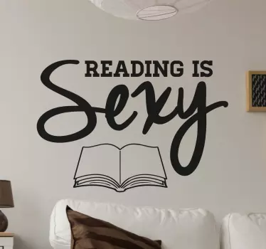 čítanie je sexy nálepka na stenu - Tenstickers