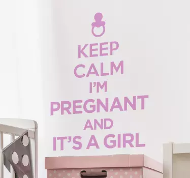 Keep Calm, I'm Pregnant Wall Sticker - TenStickers