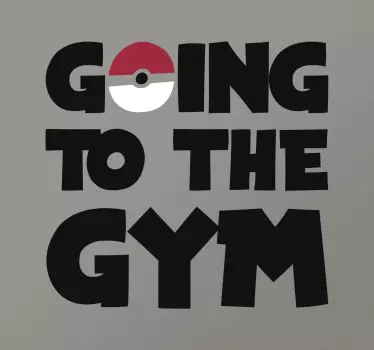 Muursticker Pokemon Going To The Gym - TenStickers